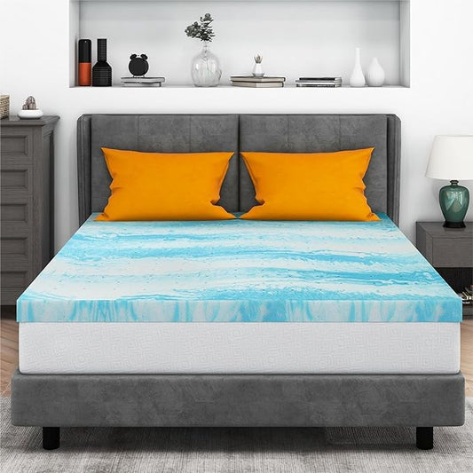 AuraSleep™ Cooling Gel Memory Foam Topper – Comfort Meets Support