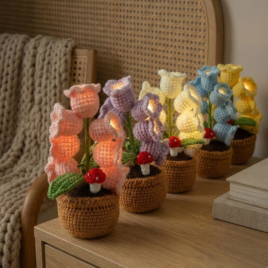 The Eternal Lily: Hand-Woven Glow Lamp