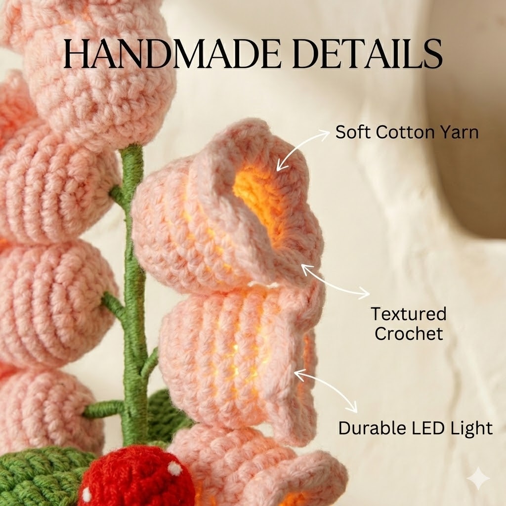 The Eternal Lily: Hand-Woven Glow Lamp