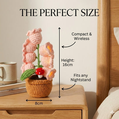 The Eternal Lily: Hand-Woven Glow Lamp